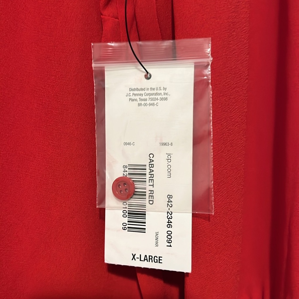 NWT a.n.a Red Blouse - Picture 3 of 3